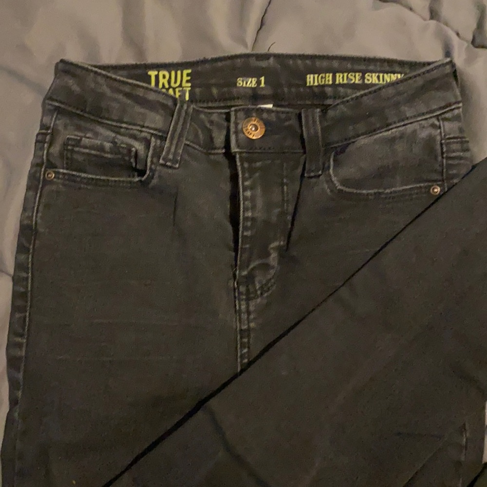 Women’s /Girls High-Rise black skinny jeans by True Craft